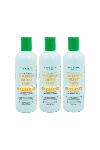 Novocrin Placenta Yağlı ve Dökülen Saçlar Şampuan 3 x 300 ML