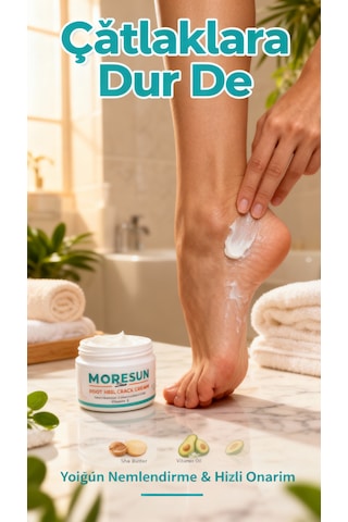 Moresun Foot Care Cream Ayak Topuk Bakım Kremi 3'lü
