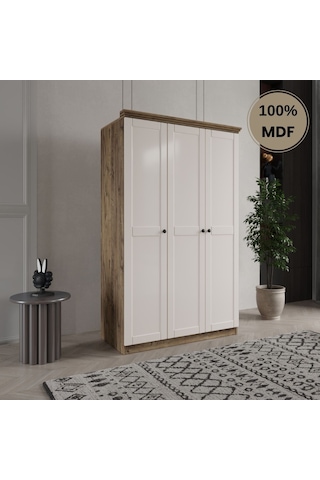 Dali 3 Kapılı Mdf Country Gardırop Aytaşı Rengi