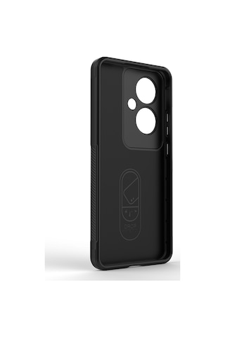 Goocamp Reno 11f 5g Kılıf Esnek Tpu Oyuklu Arka Yüzey Tasarımlı Etnik Silikon Kapak Siyah