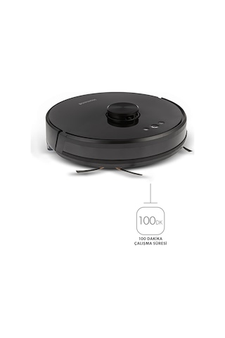 Homend Alex Laser 1282H Moplu ve Haritalamalı Akıllı Robot Süpürge 2023 Model Siyah