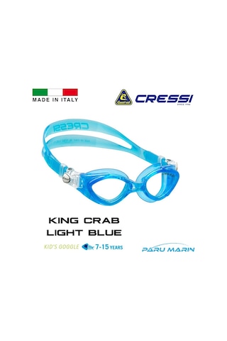 Parumarin Cressi King Crab 7-15 Yaş Light Blue Yüzücü Gözlüğü