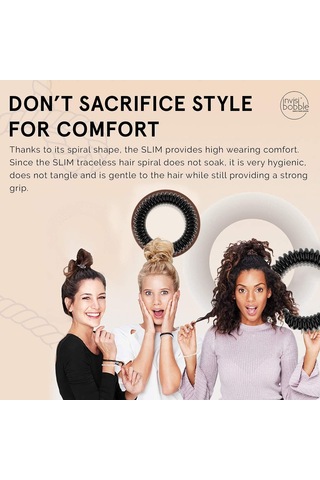 Invisibobble Slim True Black Askılı Paket Saç Lastiği Diğer