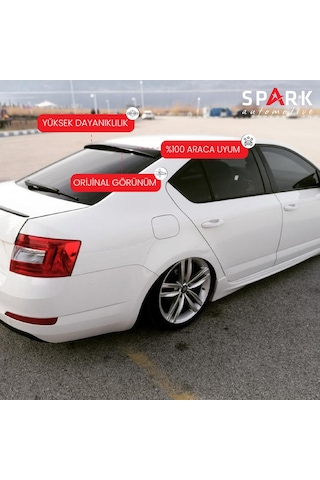Skoda Octavia 2013 Yılı Ve Sonrası Uyumlu Arka Cam Üstü Spoyler