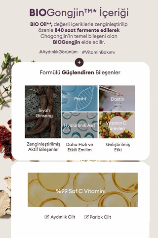 Missha Chogongjin Youngan Jin Brightening Kırışıklık Karşıtı Aydınlık ve Canlı Görünüm Sunan Ampul