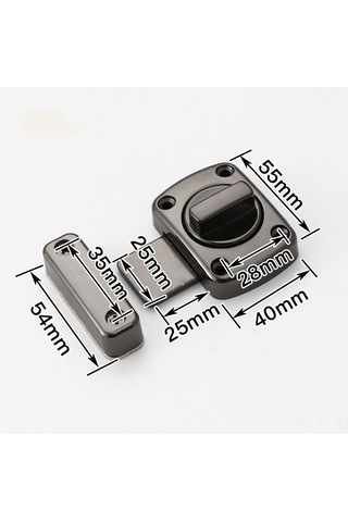 Youmex Zinc Alloy Rotary Bolt Lock - Gun Black 2 Pcs - Secure For Home, Bathroom, Garage Doors - Anti-rust, Long-lasting Protection Diğer