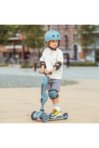 Scoot And Ride S-m Dizlik Ve Dirseklik Scooter Koruyucu Set Petrol Mavisi 230926-00025
