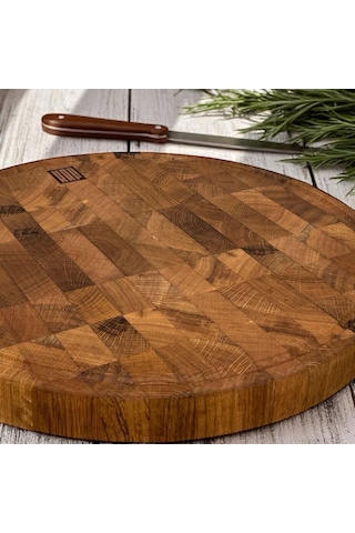 Kesme Tahtası Meşe Daire End Grain X Large