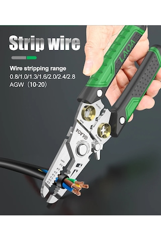 Cbtx 7 Fonkiyonlu Elektrikçi Tel Kesici Sıyırıcı Pense