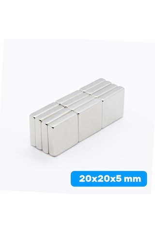 Güçlü Kare Neodyum Mıknatıs 20x20x5 Mm 4 Adet
