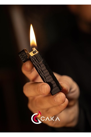 Caka Lighter Petra Titan Black Benzinli Çakmak - Ckl-069