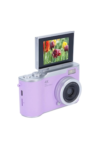 4k Dijital Kamera 48 Mp Flip Ekran Vlog Ve Fotoğraf Makinesi