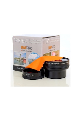 Raypro 52 MM 0.25x HD Fisheye + 12.5 Dioptri Makro Lens