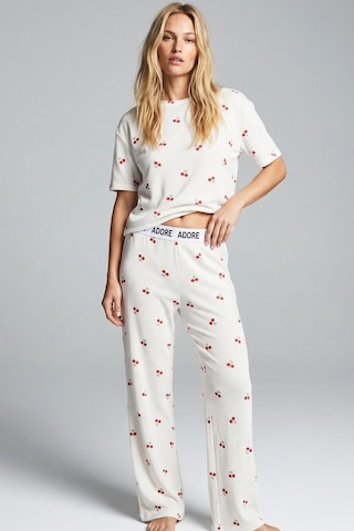 Siyah İnci İnce Soft Dokulu Örme Mevsimlik Pijama Takımı 8046 Kiraz