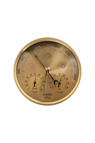 Xindoker Taşınabilir Meteoroloji İstasyonu - Barometre, Termometre, Higrometre İle 132 Mm Altın Gösterge Paneli