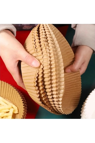 50 Adet Airfryer Pişirme Kağıdı Hava Fritözü Tek Kullanımlık