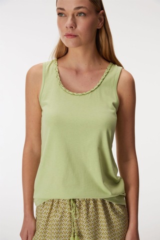 Anıl Kalın Askılı Şortlu Pijama Takım Yeşil