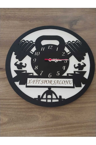 Spor Salonu Kick Boks Fitness Judo Tekvando Duvar Saati 6565 Siyah