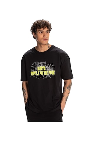 Kappa Erkek Logo Fred Regular Fit Tişört SIYAH