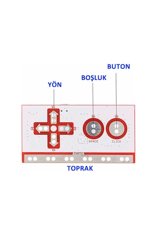 Arduino ATMEGA32U4 Geliştirme Kiti Makey Makey Buton Klavye Yön Algılayıcı Mini Usb Krokodil