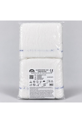 Ilgz Nonsteril Kompres 8 X 18 Cm 12 Kat Yumuşak Dokulu Yüksek Emicilik 1000 Adet