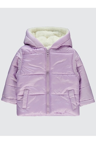 Civil Baby Kız Bebek Kapüşonlu Mont 6-18 Ay Lila Lila