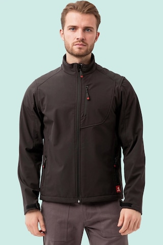 Erkek Kışlık Su Geçirmez Softshell Mont Salina İtici Rüzgar Outdoor Siyah