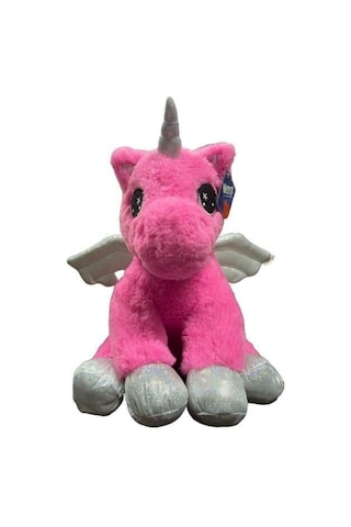 Parlak Kumaş Kanatlı Unicorn 35 Cm 62395 Çok renkli