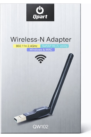 Qpart Tek Antenli Usb Wifi Adaptör