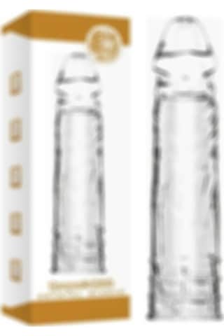 Hızlı Express Pretty Love Sleeve Damarlı Dolgulu 4 Cm Uzatmalı Şeffaf Silikon Penis Kılıfı