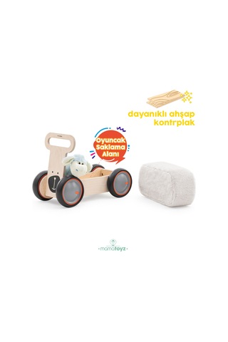 Driveme Soft Ayı Figürlü Yürüteç - Bin Sür - Oyuncak Deposu