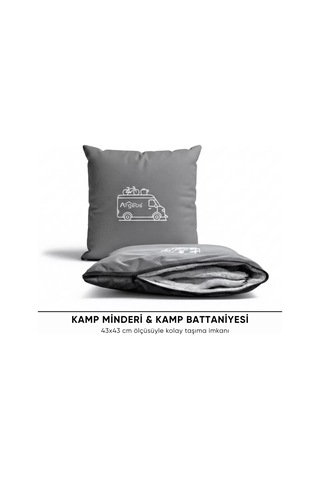 Kamp Minderi & Katlanabilir Polar Kamp Battaniyesi - Argeus - Gri - Acil Durum Battaniyesi Altın