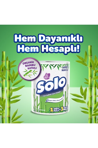 Solo Dev Rulo Bambu Kağıt Havlu 6'lı