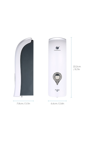 Skycity Duvar Takılı 300ml El Sabunu Dispenseri - Manuel Basma Tipi, Duş Jeli/saç Şampuanı Depolama, Abs Malzeme, Beyaz Cd-1049a Beyaz