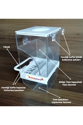 Kanarya Muhabbet Kuşu Akıllı Yemlik Kuş Yemliği