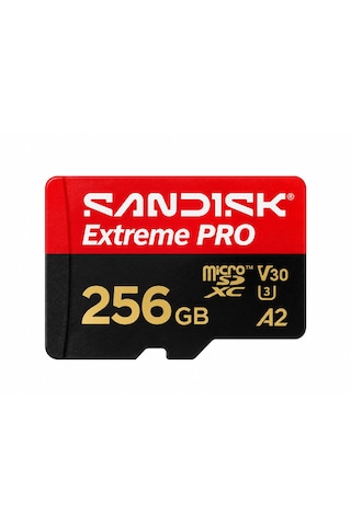 Sandisk Extreme Yeni Versiyon Pro 256gb Microsdxc Hafıza Kartı 250mb/s Okuma 170mb/s Yazma V30 U3 A2 + Sd Adaptör