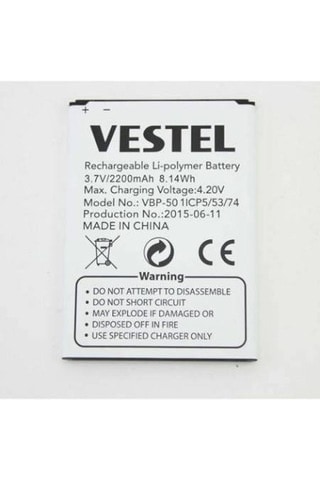 Vestel Uyumlu Venüs 5.0 V 5.0 X Pil Batarya Vbp-50 İthal