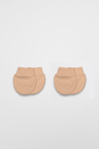 Erturkstore 2li Penye Eldiven Basıc 90108 Bej Çok Renkli