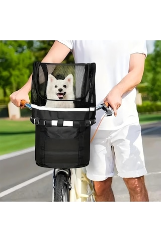 Brightnova Siyah Evcil Hayvan Bisiklet Sepeti Koruması Nefes Alabilir Emniyet Filesi