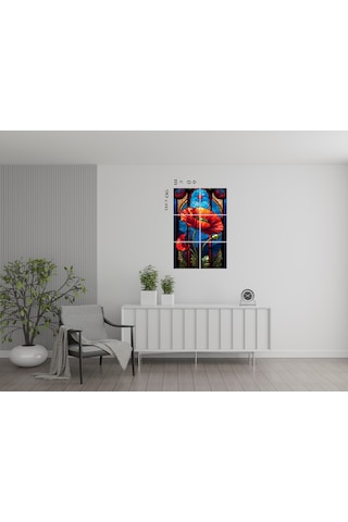 Vitray Gelincik - Pwc Tablo - Ev&ofis Dekorasyonu