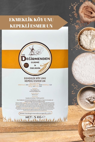 Ekmeklik Köy Unu - Kepekli Esmer Un - 5 Kilo
