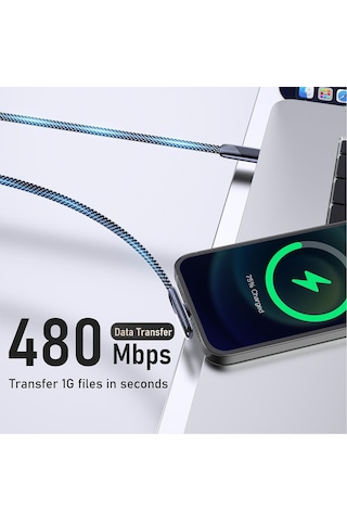 Valkyrie Tuti Süper Hızlı 60w Pd Type-c Şarj Ve Data Kablosu - Dayanıklı Örgülü Tasarım Vertical Yatay Kablo 130cm
