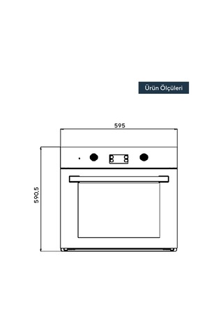 Kumtel B66-SF2 MT Italian Design 52 L Cam Ankastre Fırın Siyah
