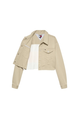 Tommy Hilfiger Tjw Flag Trucker Jac, Rbv Bej Kadın Kot Ceket
