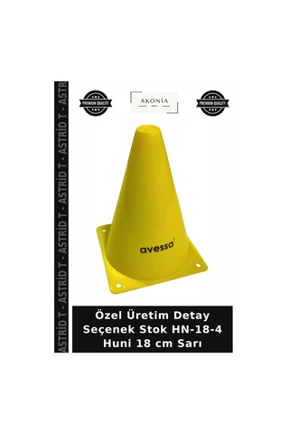 Özel Üretim Detay Seçenek Stok Hn-18-4 Huni 18 Cm Sarı