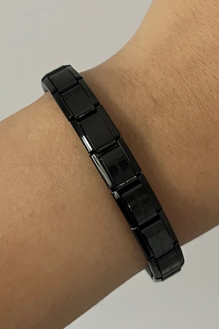 İtalyan Nomination Yazısız Düz Charm Çelik Bileklik Scb26 Siyah