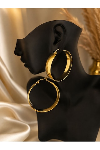 Halka Küpe Gold Çelik 47891308