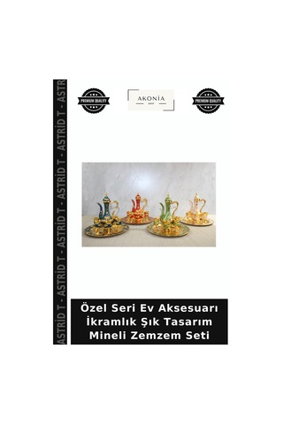 Özel Seri Ev Aksesuarı İkramlık Şık Tasarım Mineli Zemzem Seti Diğer