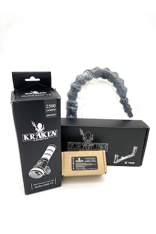 Kraken Hydra 2500 V2 Dalış Feneri Fener Ahtapot Kolu Hediyeli