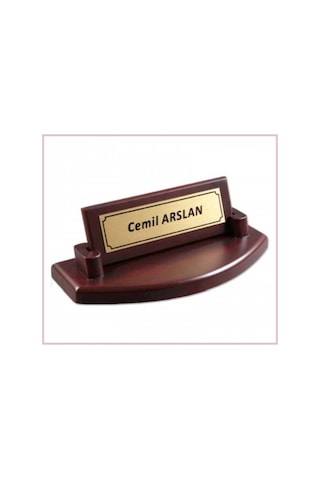Ahşap Masa Üstü İsimlik